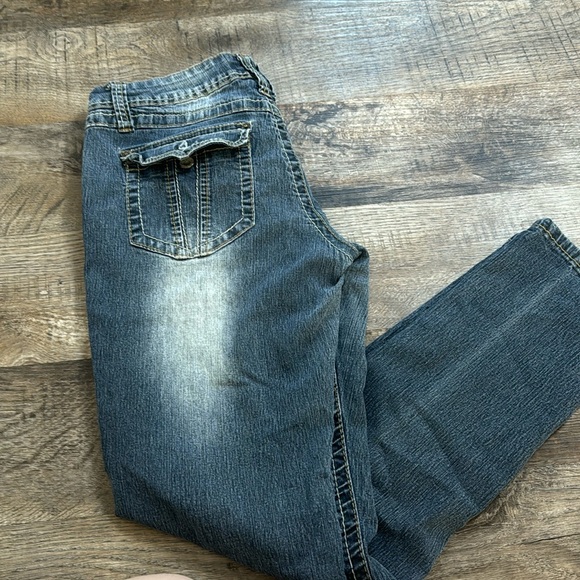 Angles Y2K vintage solid jeans size 13 double buttoned - Picture 8 of 10